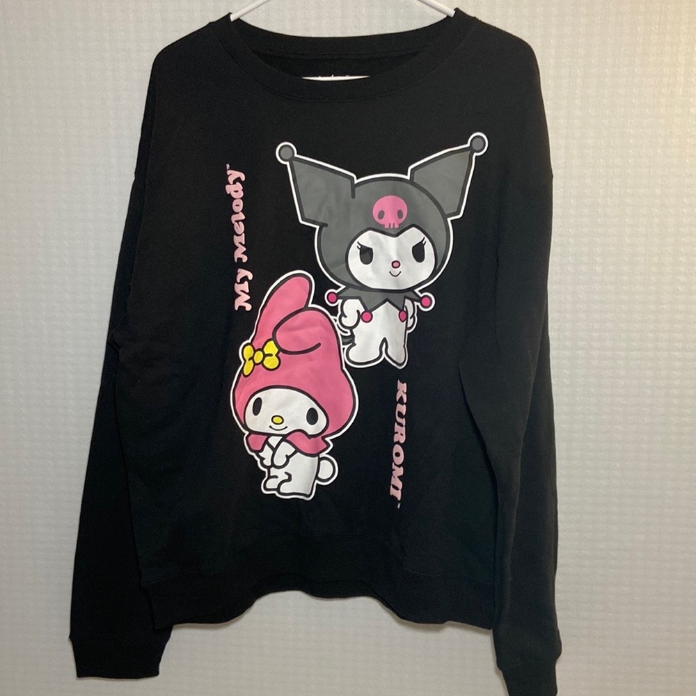 NWOT Kuromi My melody by  Sanrio black sweatshirt Women